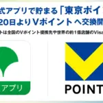 東京都公式アプリの「東京ポイント」 がVポイントへ交換可能に